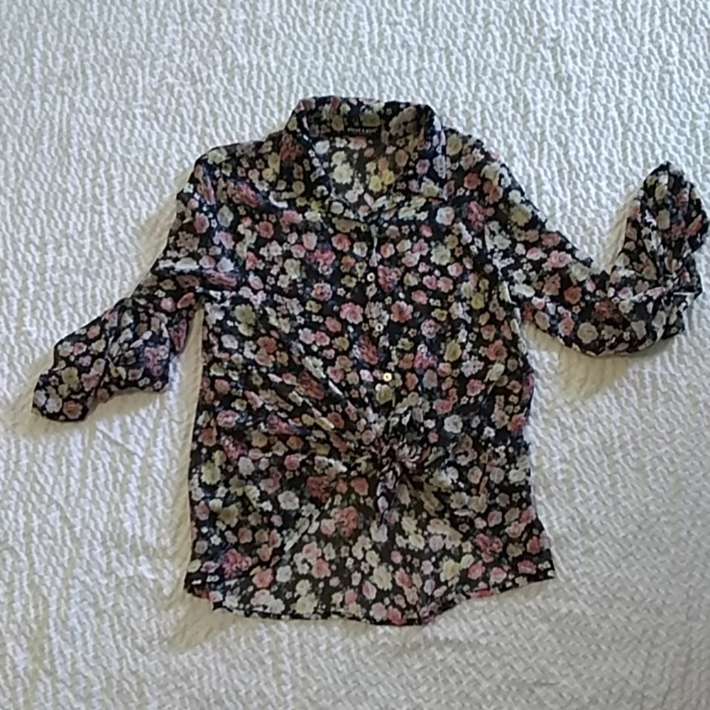 Long sleeve sheer shirt